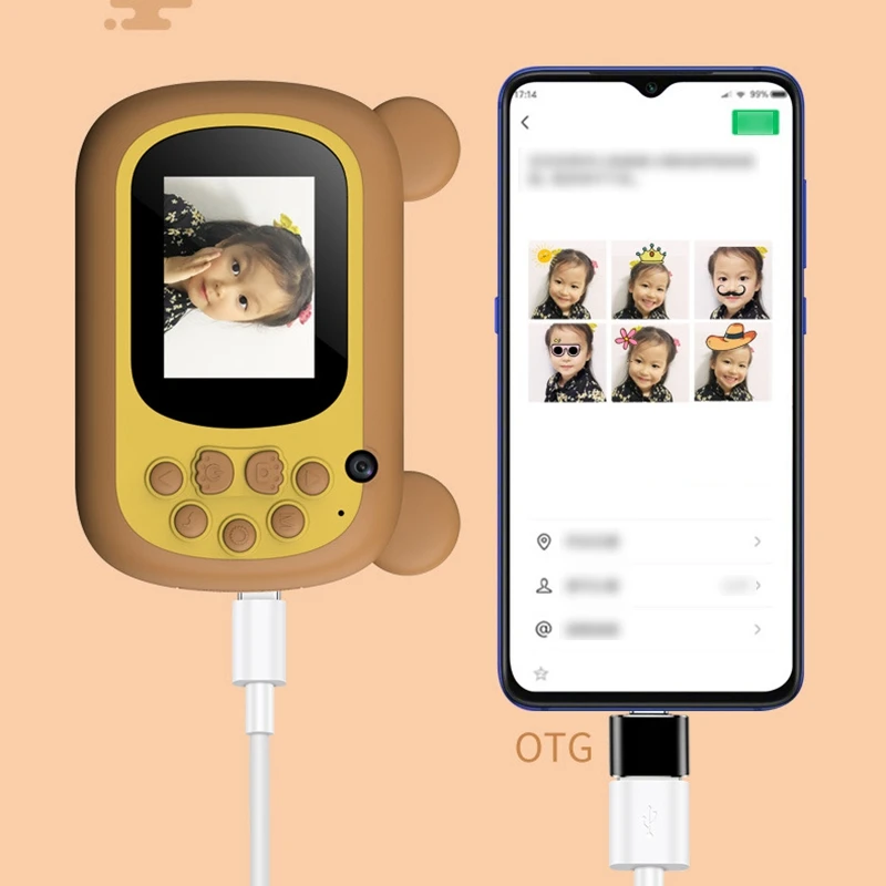 

2.4Inch Dual Camera Toys Cute Cartoon 2400W HD Digital Camera Photo Video Mini Child Camera