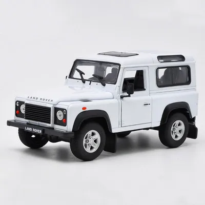 Defender-White Высокое качество подарок 1:24 Defender внедорожный сплав модель, моделирование литья под давлением дверь оттяните назад Коллекция Модель - Цвет: Defender-White