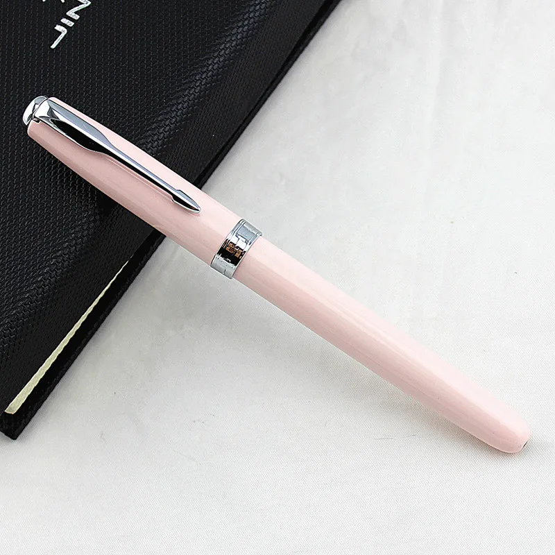 Jinhao 75, Роскошные Металлические перьевые ручки Iraurita, матовые, для офиса, Financial Tip, 0,5 мм, перьевая ручка, принадлежности для письма, подарочная коробка