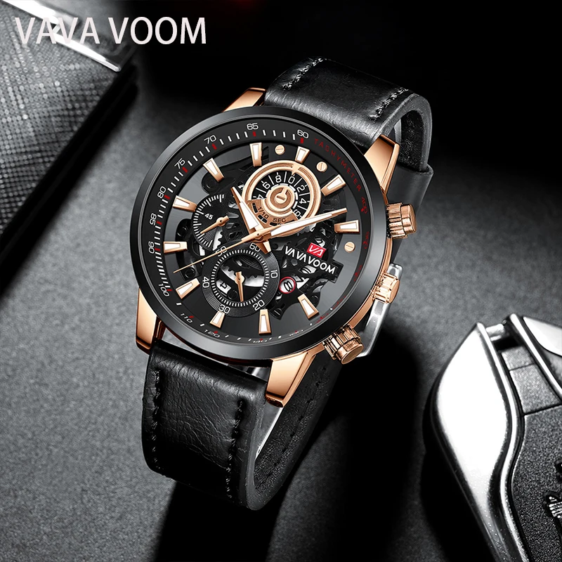 

VAVA VOOM Fashion Casual Mens Sport Watch Men Analog Quartz Watches Waterproof Date Military Dropshipping Wrist Watche Men Clock