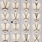 Бюстгальтер-портупея для тела, черный пояс-портупея для связывания, женский сексуальный нижнее белье в готическом стиле Рейв, портупея для тела, эластичная регулировка