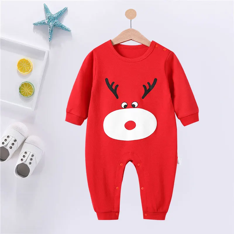 Детский комбинезон с рисунком оленя для новорожденных Рождественский милый