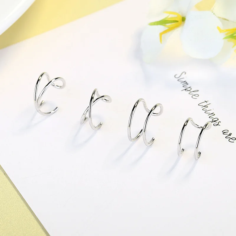 

Fashion Jewelry 925 Sterling Silver Multilayer Ear Cuff Women Clip On Earrings no Piercing Earings Jewelry EH1333