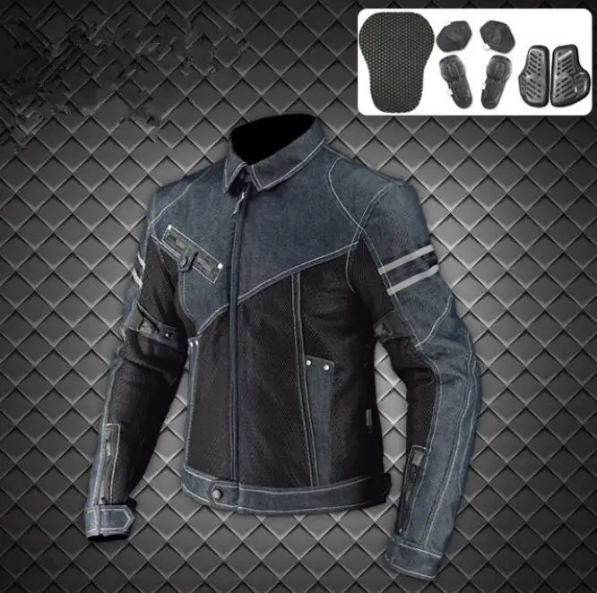 Летняя одежда для отдыха 2019 джинсовый костюм езды на мотоцикле Противоударная