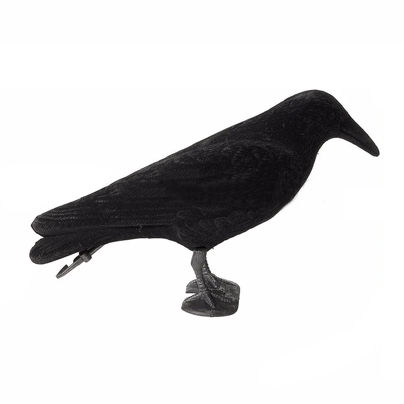 

Fake Bird Hunting Realistic PE Black Yard Crow Hunting Decoy Garden Bird Deter Scarer Scarecrow Pest Deterrent Repeller Hunting