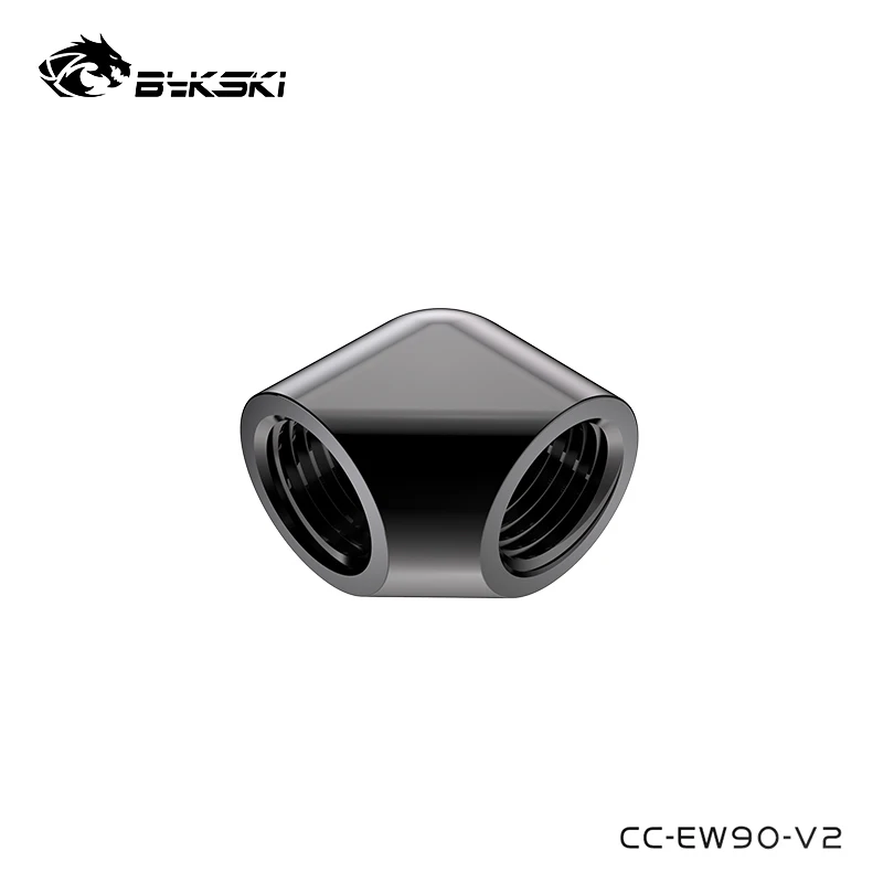 

Bykski Double Female G1/4 " 90 Degree Fittings Adapter Custom Computer Split Water Cooling Elbow, CC-EW90-V2