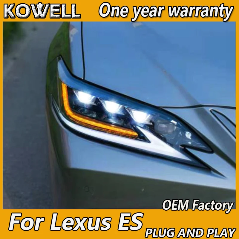 

KOWELL Car Styling For Lexus ES 2018-2019 Led headlight For Lexus ES all led headlight dyanmic turn signal