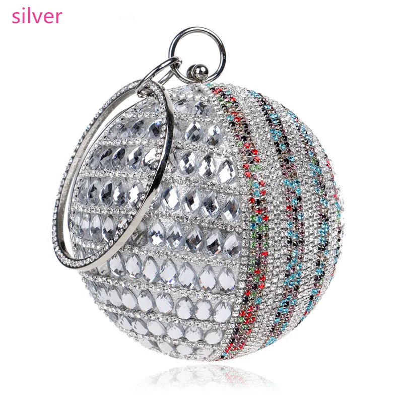 Женская свадебная сумка с круглой ручкой и цепочкой через плечо маленькие клатчи