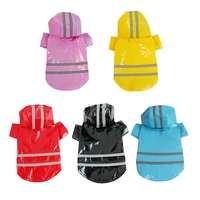 hoody dog raincoat waterproof dogs clothes pu pet jacket coat for dogs reflective rain coat outdoor cats clothes pets supplies