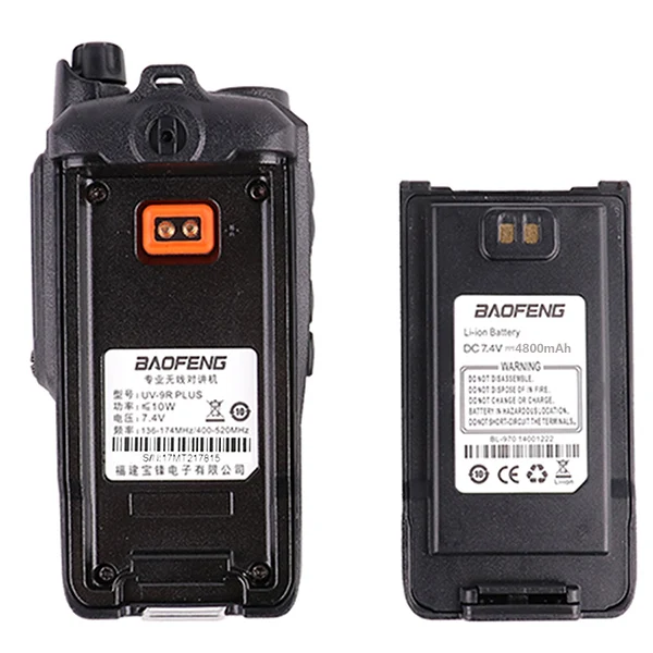 Обновление uv9r Baofeng UV-9R plus 50 км портативная рация 10 Вт 4800 мАч двухстороннее радио vhf uhf ham Радио большой диапазон CB радиостанция