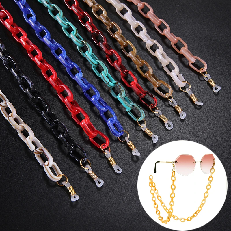 

Women Men Stylish Acrylic Glasses Chain Popular Simple Candy Color Non-slip Sunglasses Hanging Neck Glasses Chain Accessories