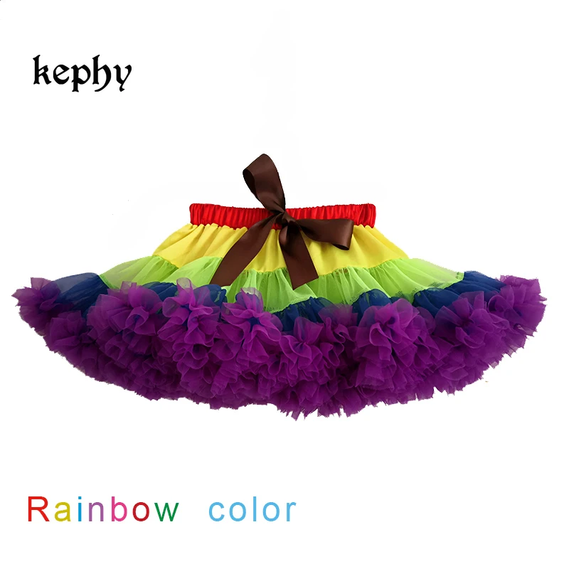 Шифоновая юбка-пачка радужного цвета праздничная для танцев вечеринок принцесс |