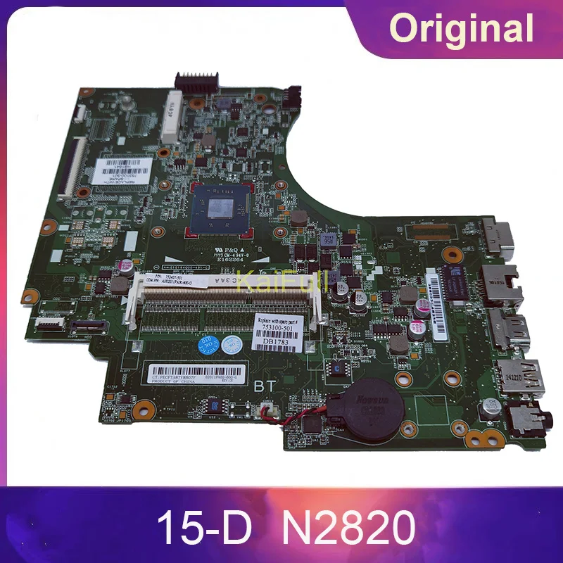 Материнская плата для HP 15-D 250 G2 с процессором SR1SG N2820 753100-001 753100-501 753100-601 DDR3 100%