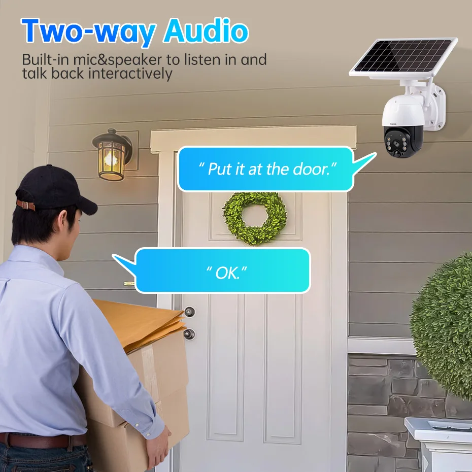 

FUERS 3MP Solar Panel Camera Wireless Battery Camera WIFI Outdoor Security IP Camera Cloud Storage IP66 Waterproof Surveillance
