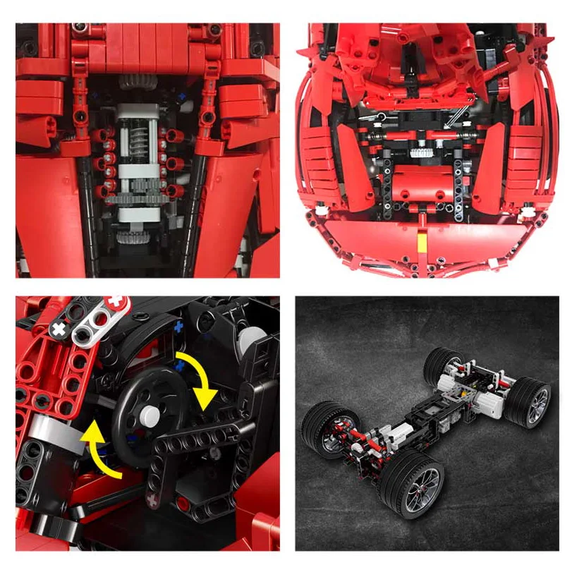 Technic Series MOC Ferrarid Enzo F40 RC автомобиль совместим с Lepined Bricks модель комплект