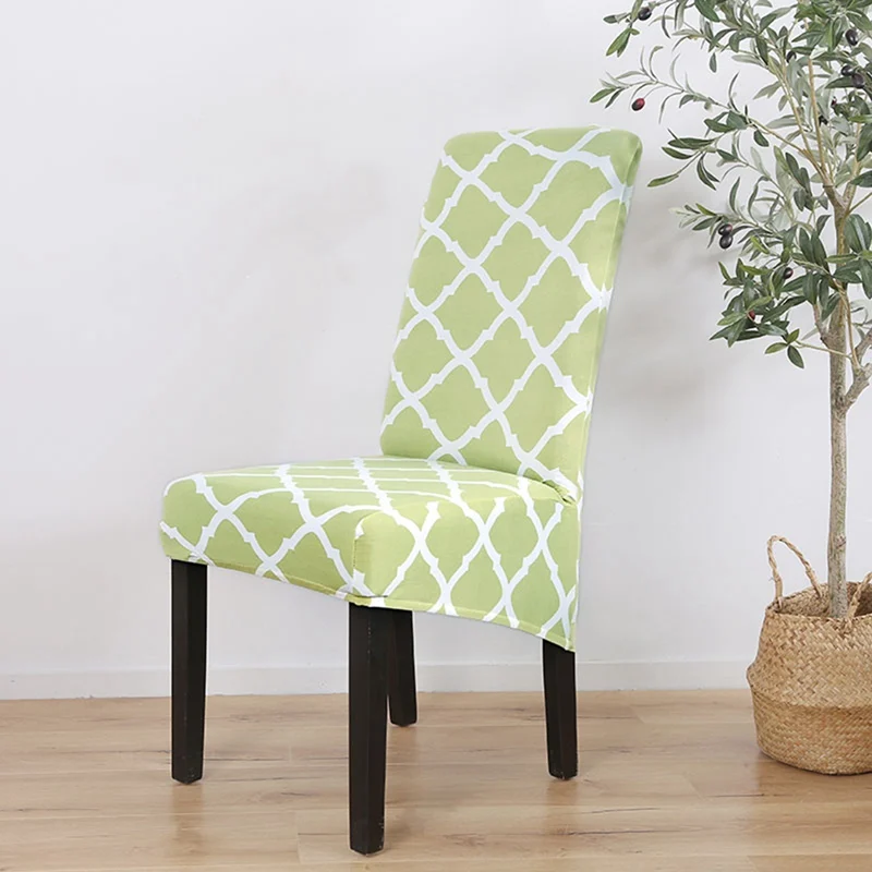 Sage Plaid Твердый Печатный гибкий эластичный Анти-грязный большой Банкетный чехол на стул Отель Обеденный домашний декоративный чехол для кресла большой размер XL - Цвет: Sage Plaid