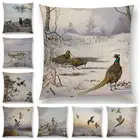 Декоративная наволочка для подушки, рисунок птиц, рэпторов, Орлов, Соколов, вырезать крыло, летать, небо, корм, река, поле, мигрирование, картина маслом на зиму