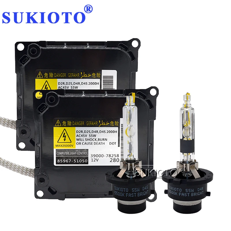 SUKIOTO оригинальная замена 55 Вт D4S D4R Xenon HID комплект 5500 к D2S D2R Автомобильная фара