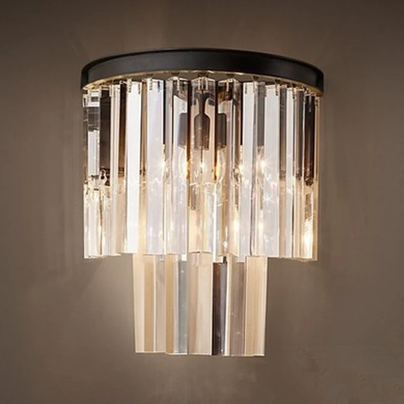 110v 220v Modern Art crystal decoration Iron wall lamp light indoor lighting sconces for bedroom | Лампы и освещение