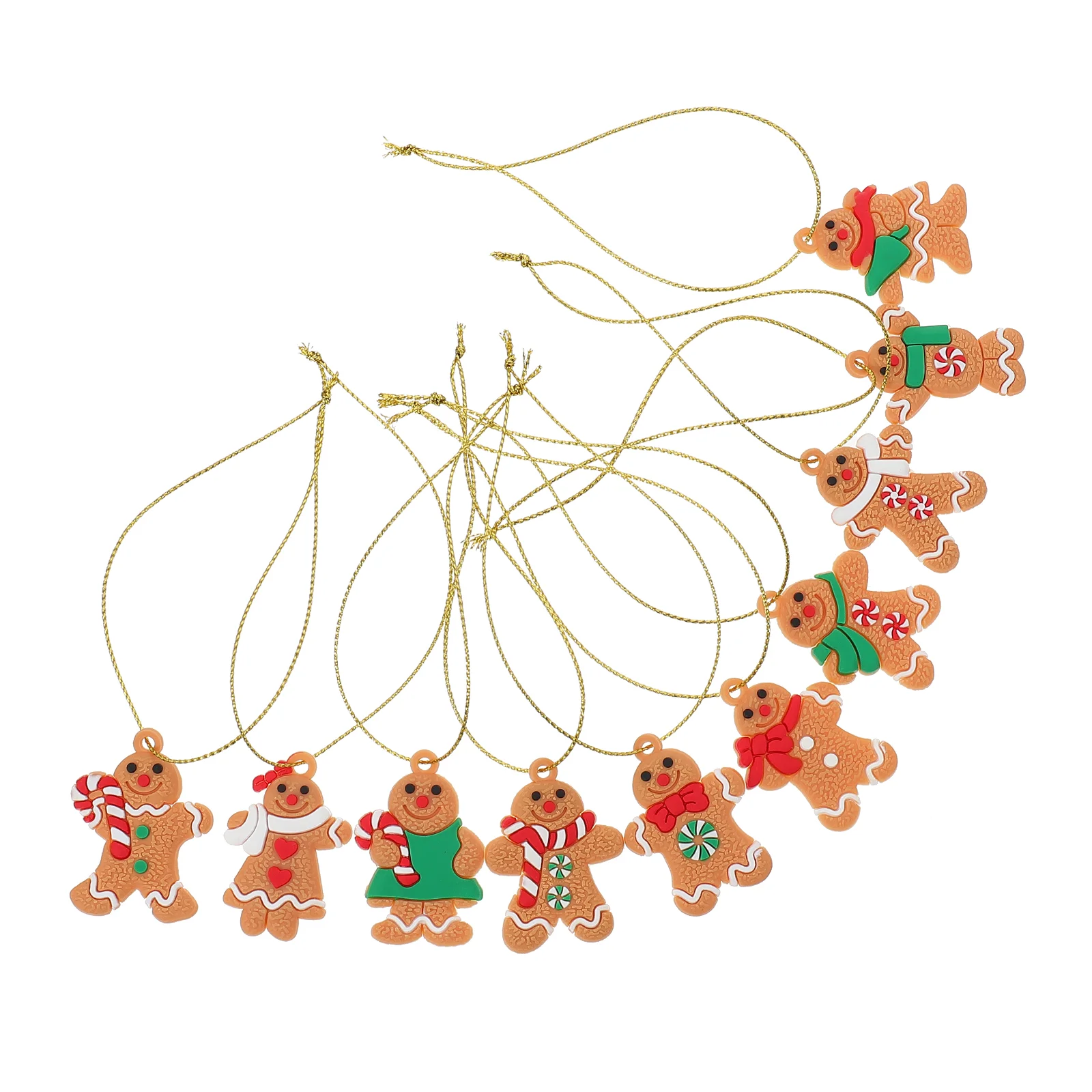 

10pcs Gingerbread Man Christmas Tree Pendant Decorating Tool Festival Home Decor