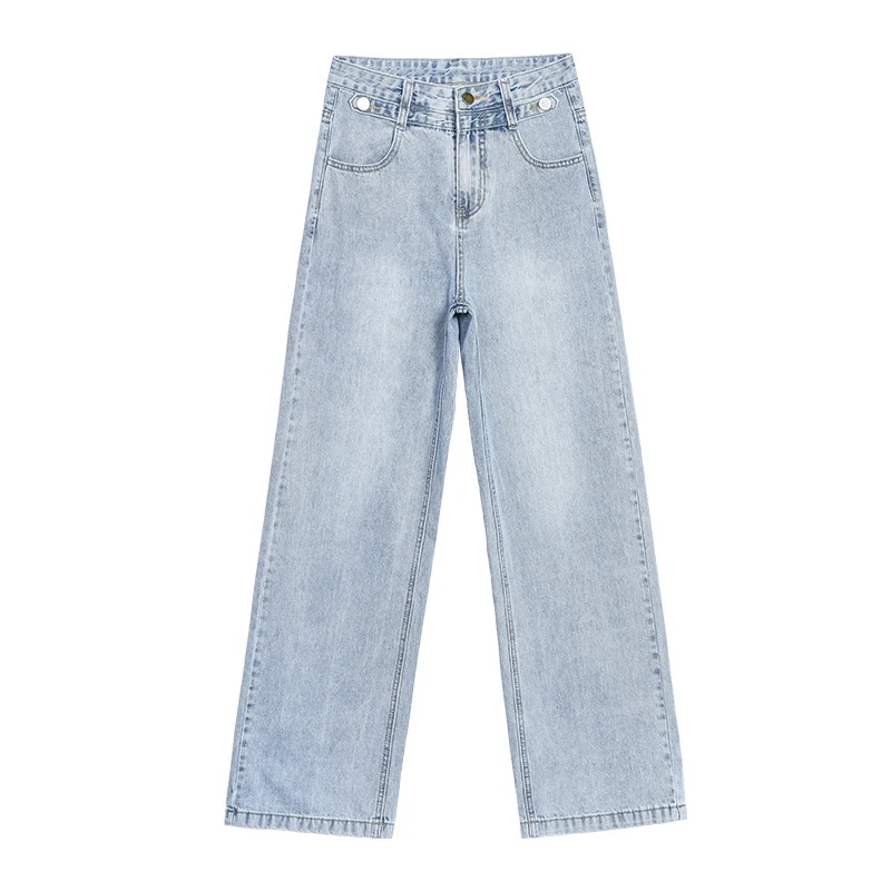 

2021 Women's Fashion Jeans For Female Denim Woman Baggy Jeans Pants High Waist Trousers