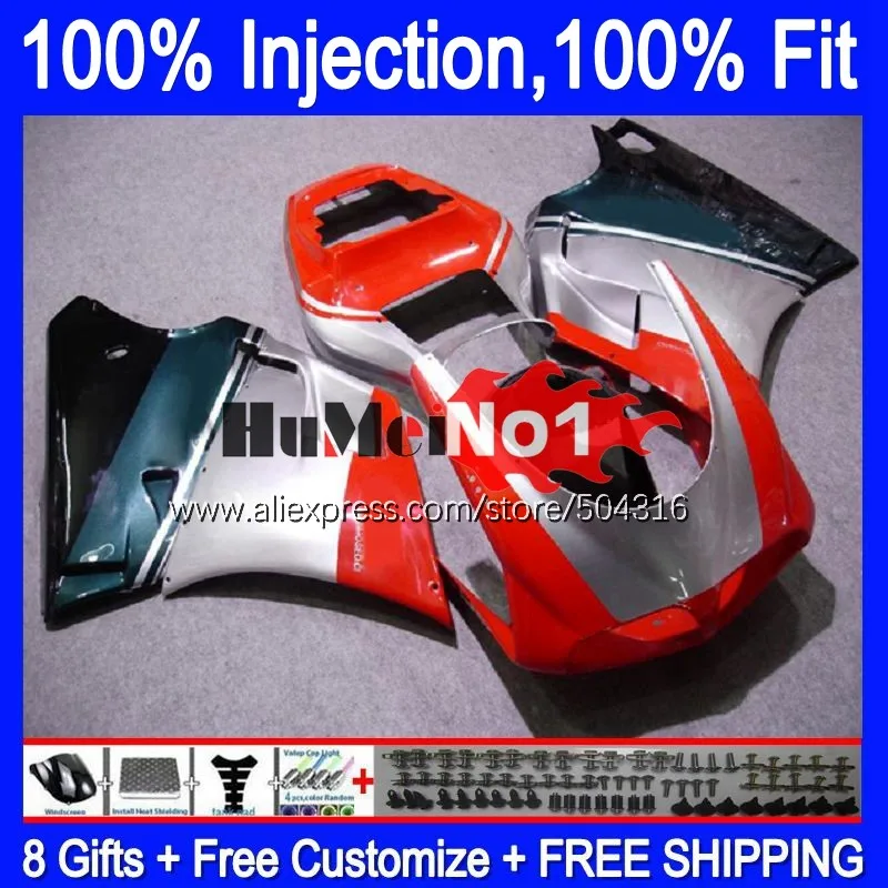 

Корпус инжектора для DUCATI 748 853 916 996 998 S R 94 95 96 97 98 99 122MC.83 748S 998R 1994 2000 2001 2002 обтекатель серебристо-красный