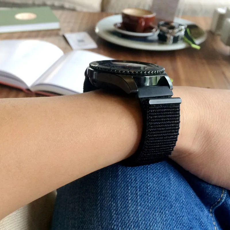 Gear s3 Frontier ремешок для Samsung galaxy watch 46 мм 42 active 2 нейлон 22 часов huawei gt amazfit bip 20 44|Ремешки