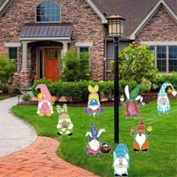 party supplies easter decorations garden yard decor yard signs with stakes easter gnomes yard signs bunny gnomes eggs
