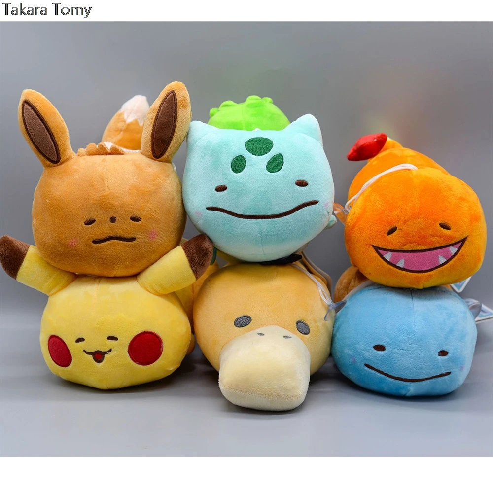 

Takara Tomy плюшевая кукла Покемон фигурка Пикачу Eevee Venusaur Мягкая игрушка 5 шт./компл. для детей 20 см