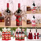Украшение для стола, подарок, рождественский набор винных бутылок, Рождественское украшение для дома, Рождественское украшение, Рождество 2022