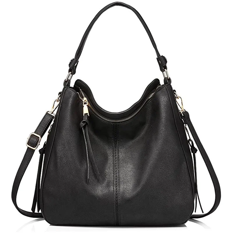 

2022 Realer Hobo Shoulder Bag for Women Crossbody Bags Satchel Set Vegan Faux Leather Purses and handbags Luxury designer Pocket