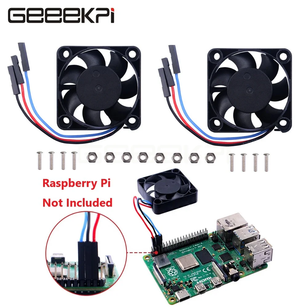 Dissipador de Calor Ventilador de Refrigeração Pwm para Raspberry Velocidade Ajustável fã 7 Lâminas Bastante Silencioso Mini pi 5v
