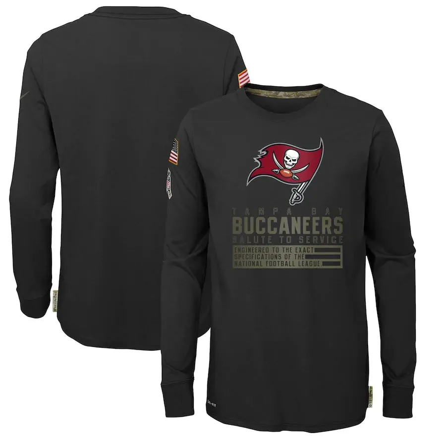 

Tampa Bay Youth Black Buccaneers Salute to Service Long Sleeve T-Shirt S-3XL