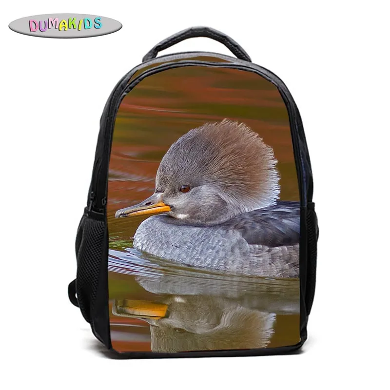 Школьные ранцы для мальчиков маленькие желтые рюкзаки с изображением утки и Рино