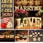 Рождественский, Свадебный, Романтический, 3D, 26 букв, алфавит и цифры вечерние праздничный светильник, светодиодный светильник для помещений, настенный, подвесной ночник, рождественские светильники