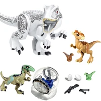 jurassic world dinosaur play set building block figure indoraptor velociraptor triceratop t rex dino brick toy christmas gifts