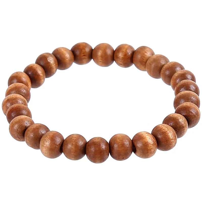 5 шт. ручной работы браслет из деревянных бусин для мужчин и женщин эластичная