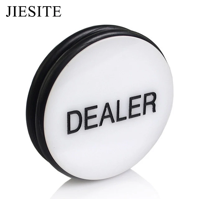 

HOT SALE 1PCS Acrylic Dealer Button Texas Hold'em 3inch Pressing Poker Cards Guard poker Dealer Button-Black White