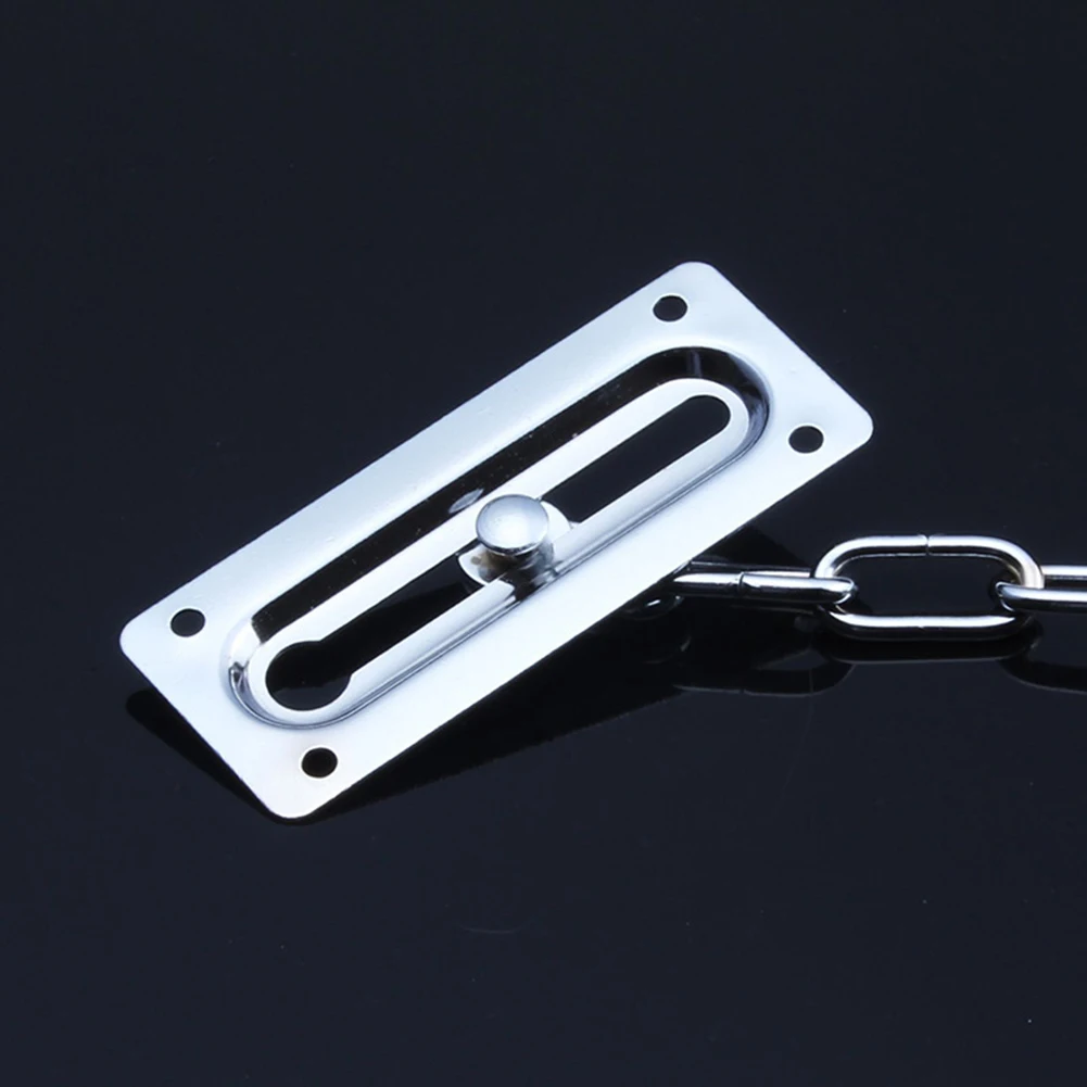 

Silver Chain Guard Slide Bolt Door Hardware Anti-theft Front Safety Catch Durable Useful