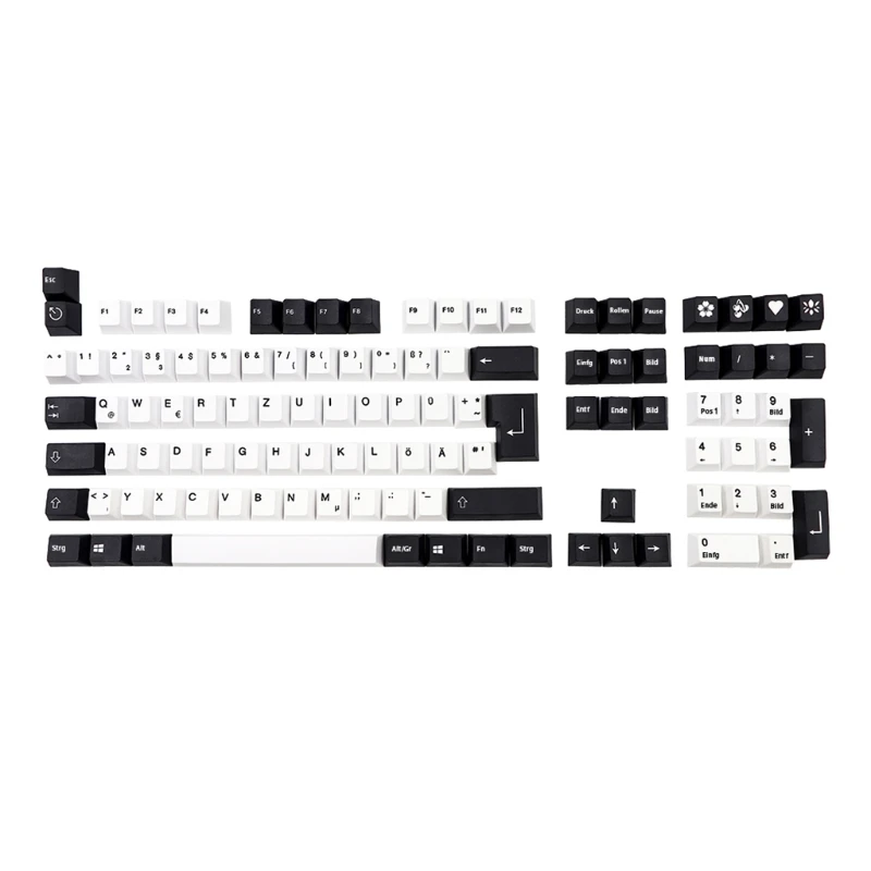 

Mechanical Keyboard Keycaps Cherry Profile 109 Key German PBT Dye Sub Key Compatible with Cherry MX GK61 64 84 96