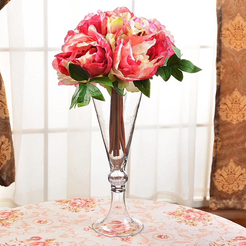 Европейская ваза для цветов в форме трубы свадебные прозрачные настольные