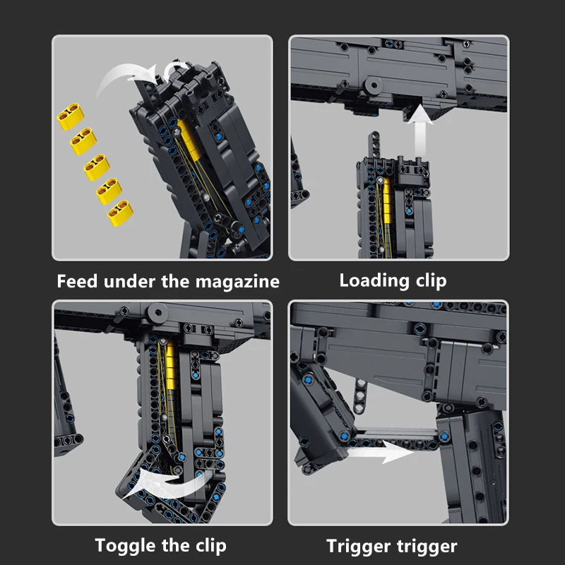 Modiker 1133 + шт Моделирование 95 механическое оружие строительные блоки игрушка