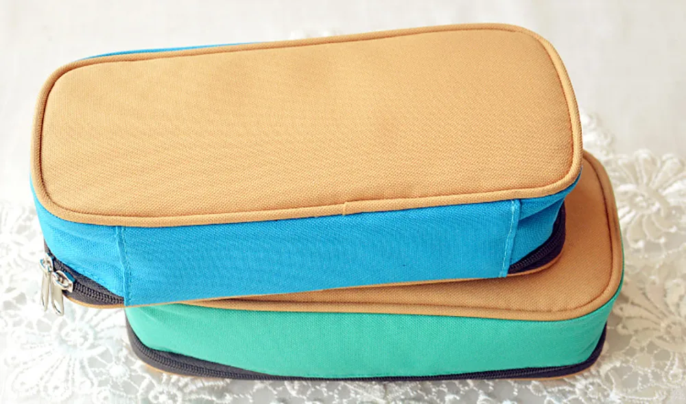 20# Trousse Scolaire большая емкость многофункциональная холщовая пенал сумка-Органайзер для хранения пенал Trousse Scolaire Stylo