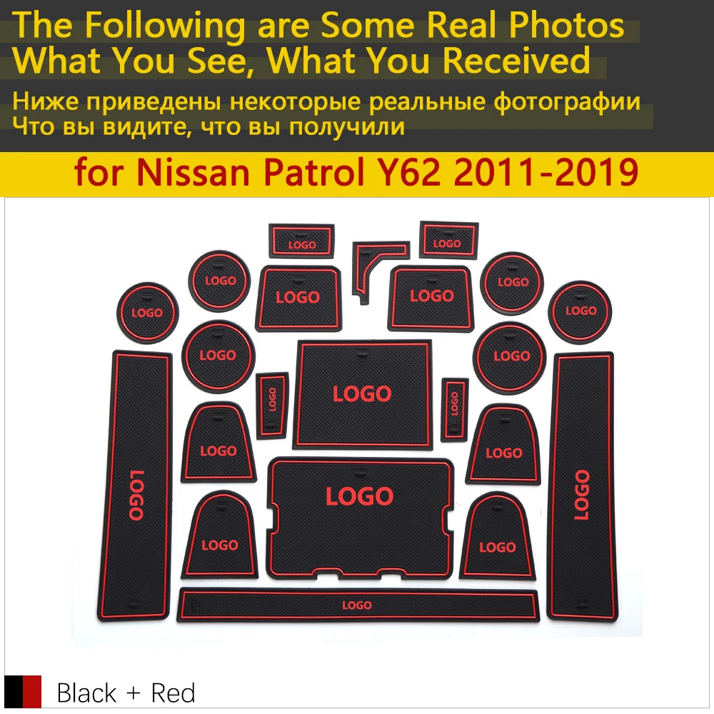 Противоскользящие резиновые чашки подушки двери паз коврик для Nissan Patrol Y62 Armada 2011 ~