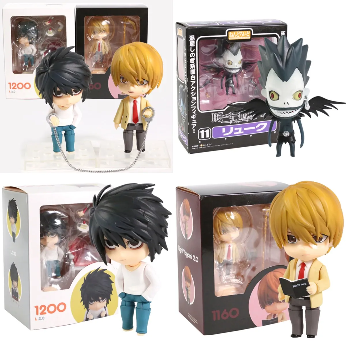 

Death Note Nendoroid L 2.0 1200 / Light Yagami 2.0 1160 Pvc Action Figure Collectible Model Toy