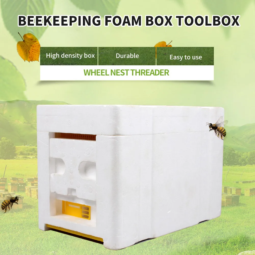 

Portable Beehive Beekeeping King Box Foam Home Bee Hive Pollination Boxes Harvest Bee Hive Beekeeper Beekeeping Supplies