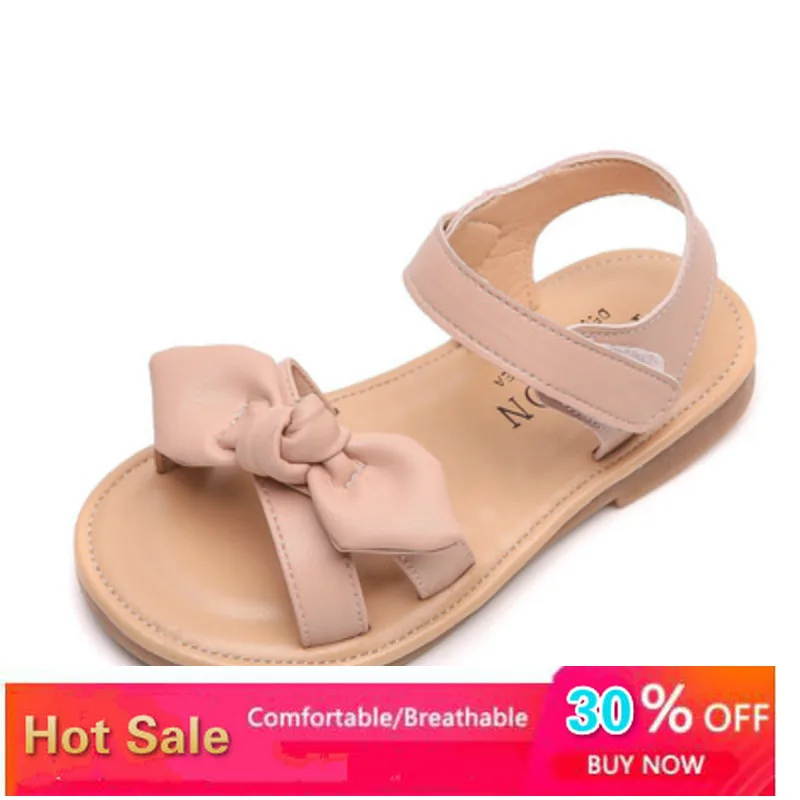 

New Casual Butterfly-knot Kids Toddler Baby Shoes Summer Korean Little Children's Girls Princess Open Toe Beach Sandals Non-slip