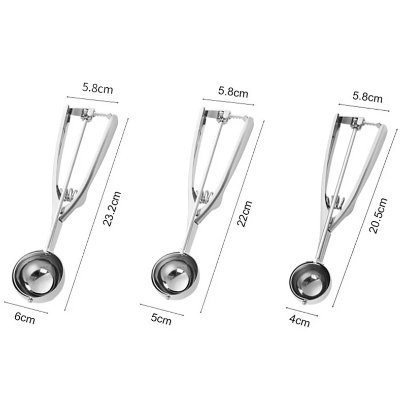 

2021 Ice Cream Spoon Stainless Steel Ice Cream Tools Cookie Scoop Icecream Spoon Kitchen Sticks Mashed Potatoes Watermelon