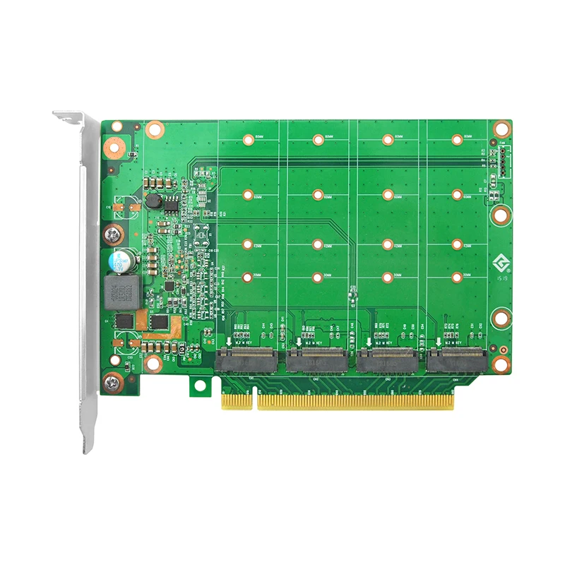 Linkreal Quad PCIe от 4 0x16 до M.2 NVMe адаптер бифуркация с радиатором X4 SSD Размер 2242/2260/2280