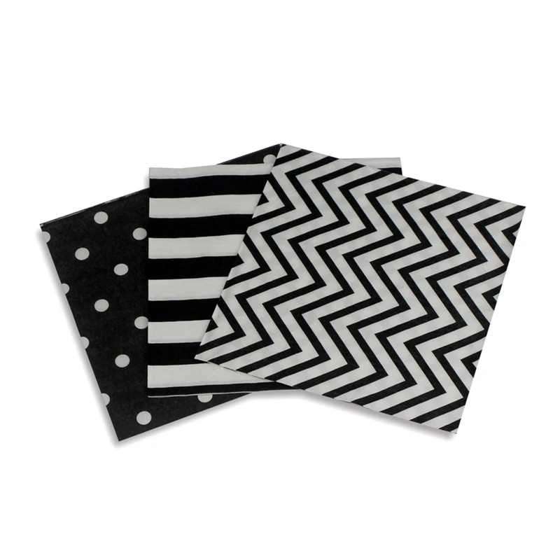 120 шт. бумажные салфетки в полоску горошек|Одноразовая посуда для вечеринок| |